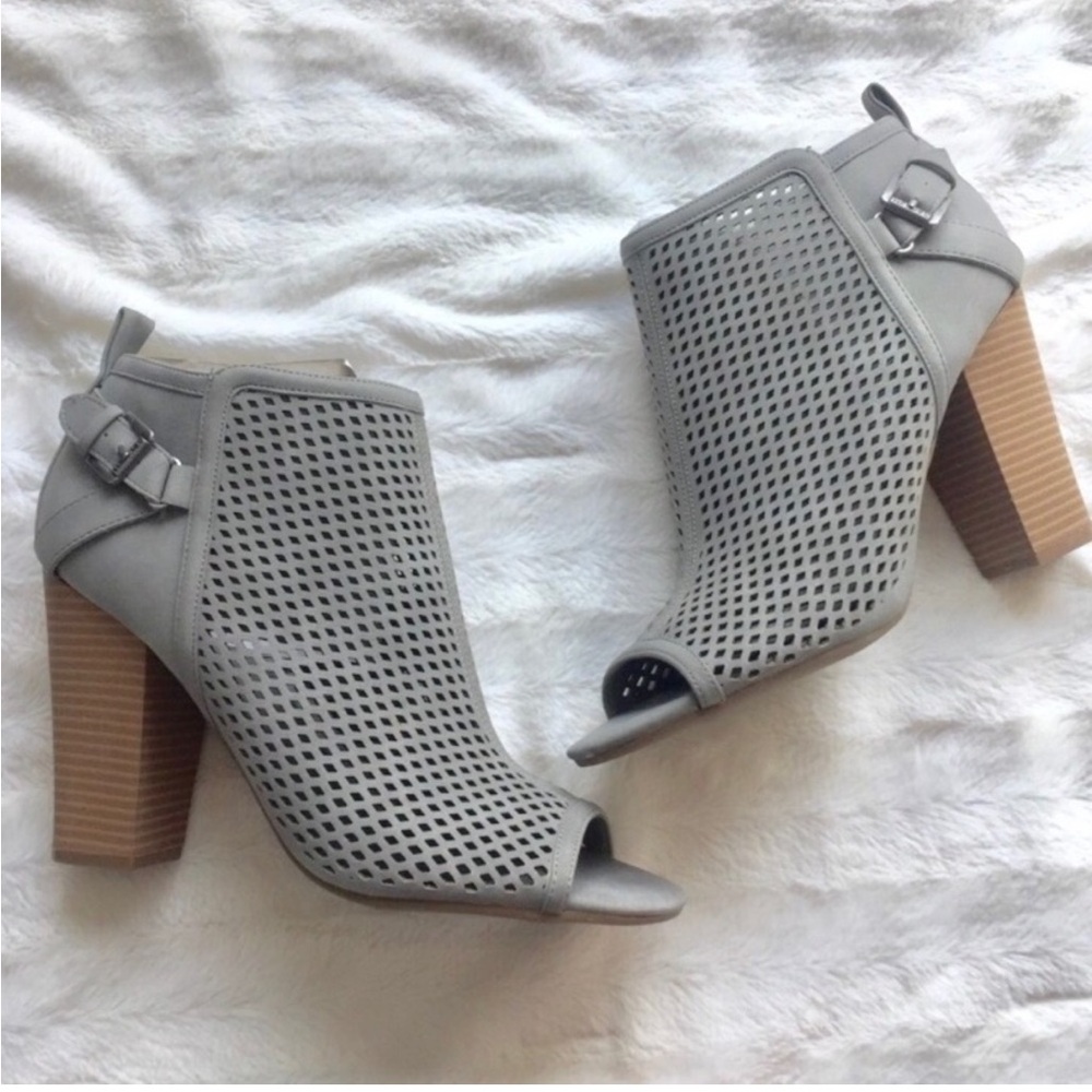 G by Guess Jerzy Gray Perforated Booties